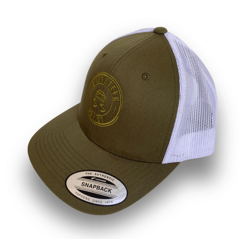 Casquette Trucker Oversteer – Vert Kaki & Blanc