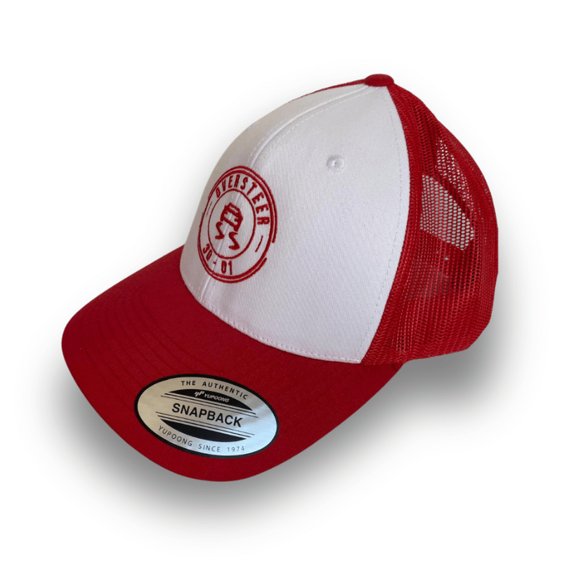 Casquette Trucker Oversteer – Rouge & Blanc