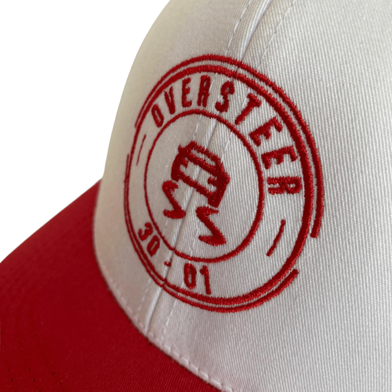 Casquette Trucker Oversteer – Rouge & Blanc